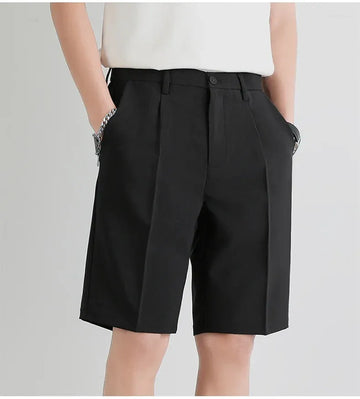 Men's Tailored Shorts - Pleated Front - Belt Loops - Above Knee - Smart Casual