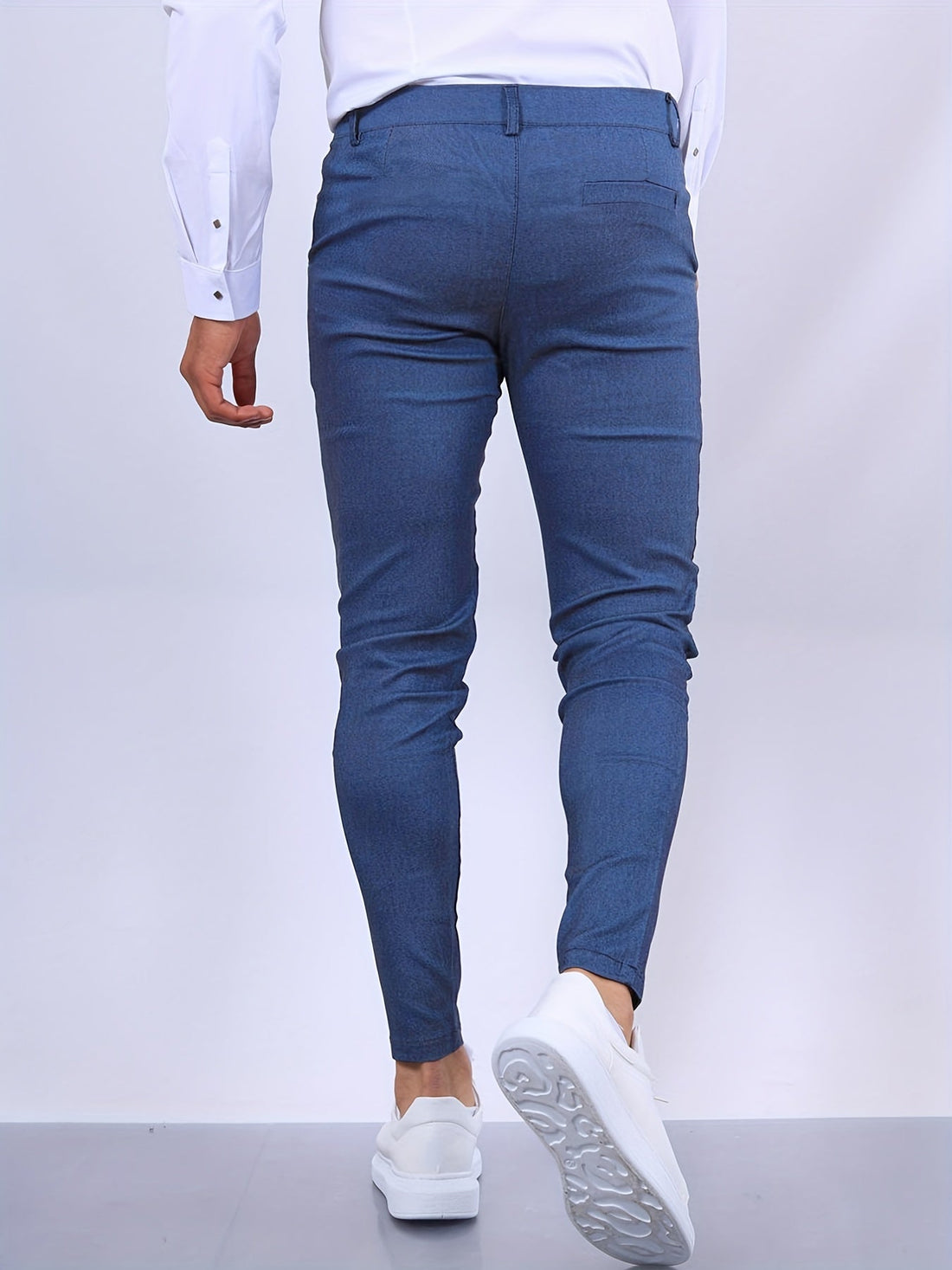 Men’s Tailored Pants – Slim Fit – Stretch Fabric – Formal Business Style