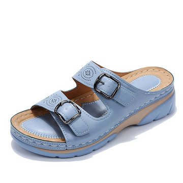 Women's Sandals - Adjustable Straps - Cushioned Insole