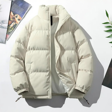 Men’s Puffer Jacket – Lightweight Quilted – Stand-Up Collar – Relaxed Fit Warm Layer