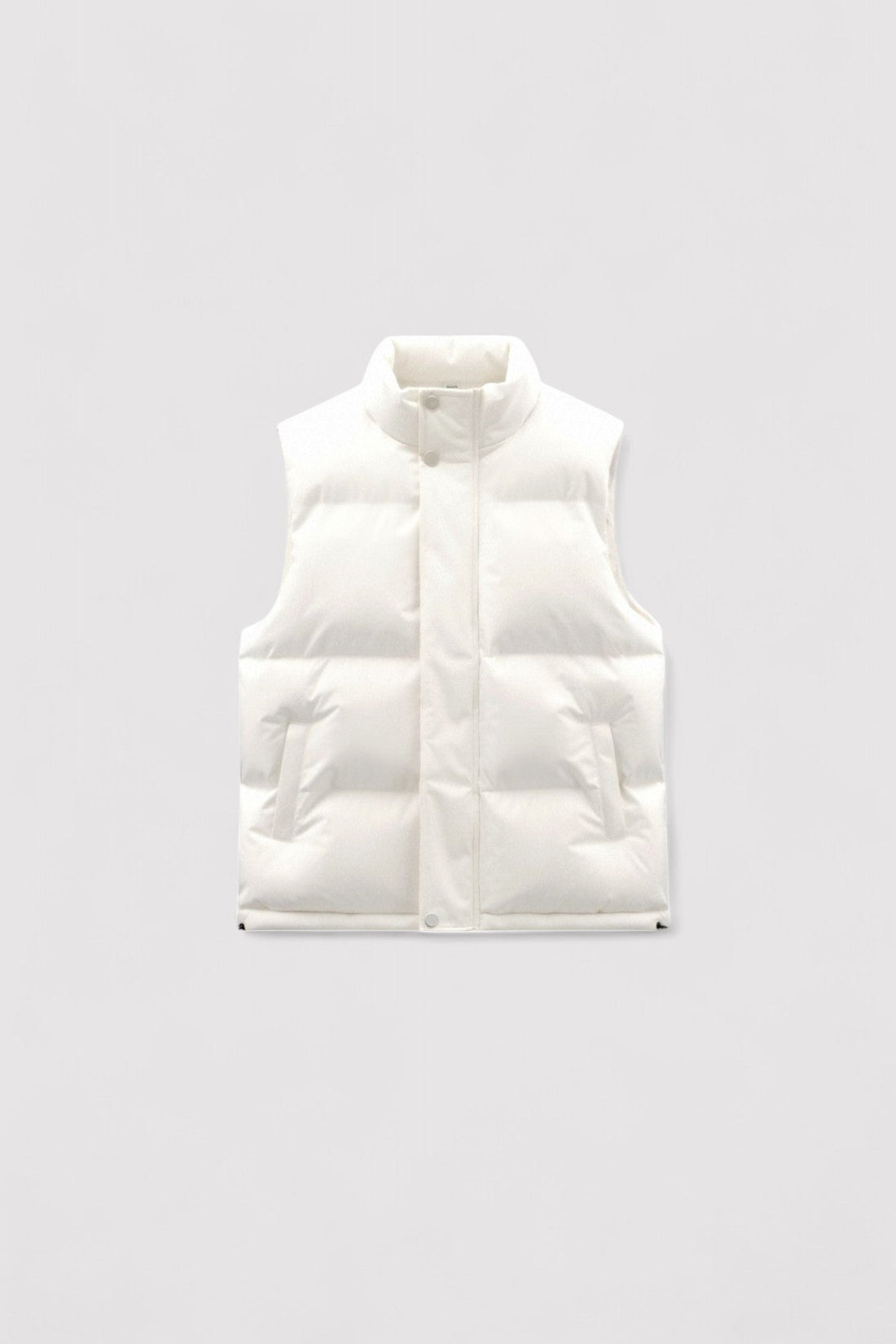High neck sleeveless puffer vest for men