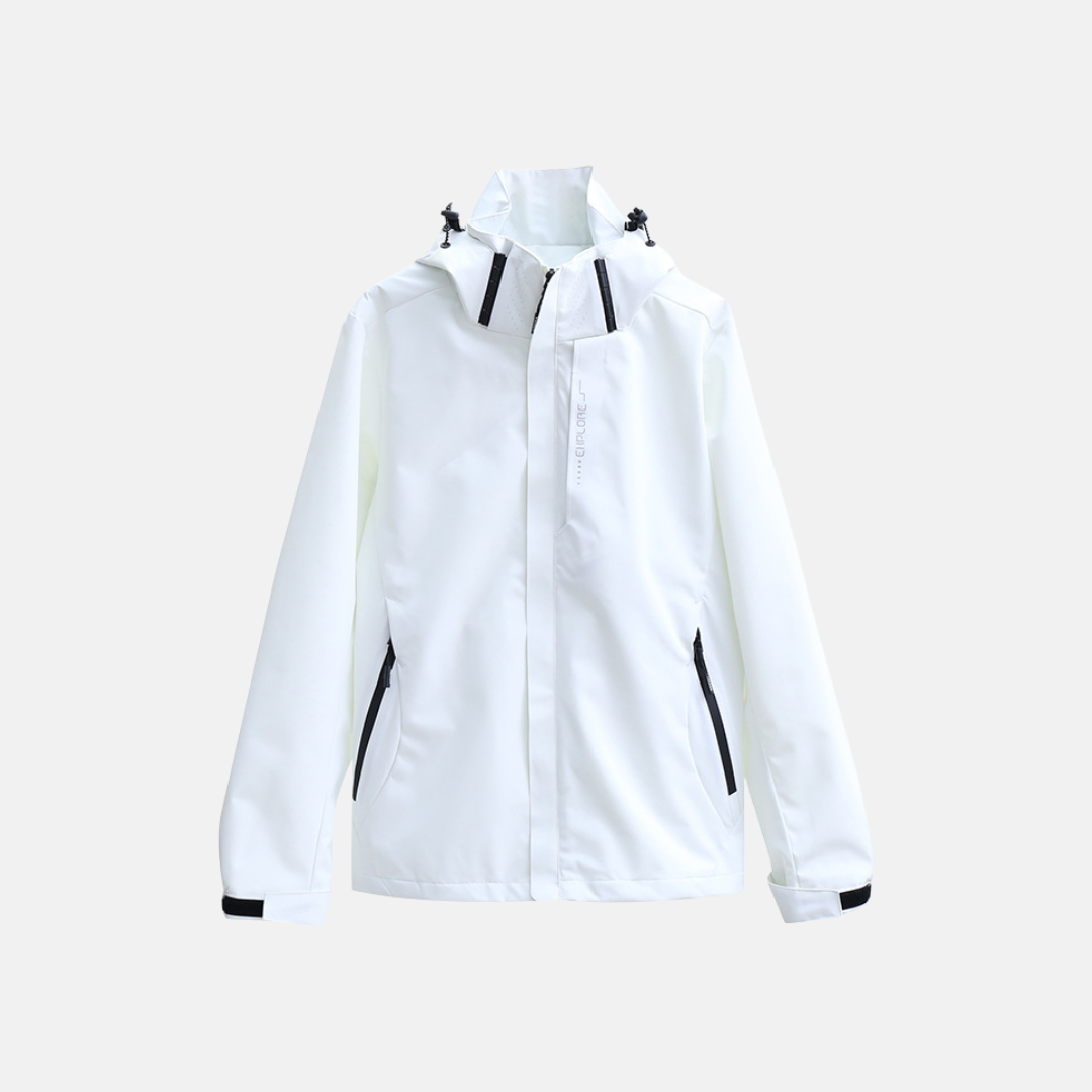 Men’s Outdoor Jacket – Regular Fit – Water-Resistant – Adjustable Hood and Cuffs