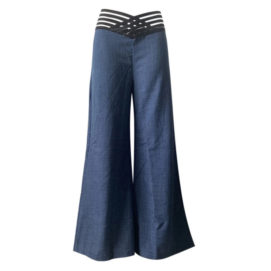 High-Waisted Flared Women's Pants - Wide Leg, Stretch Fit, Soft Fabric, All-Season Style