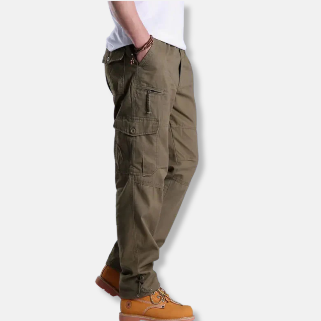 Men’s Cargo Pants – Relaxed Fit – Cotton Blend – Straight Leg – Multi-Pocket Rugged Style