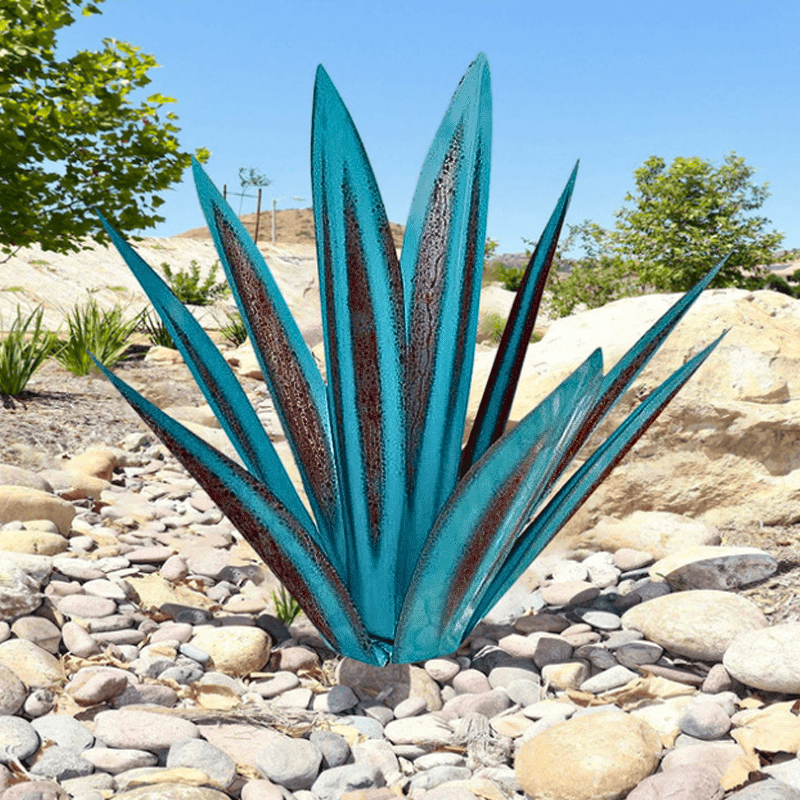 Patinated Sculptural Agave Garden Sculpture