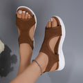Breathable comfy flat sandals for women: open-toe, slip-on summer footwear with skin-friendly rubber soles.