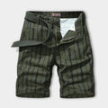 Casual pattern design shorts for men; breathable cotton blend, regular fit, above-knee length.
