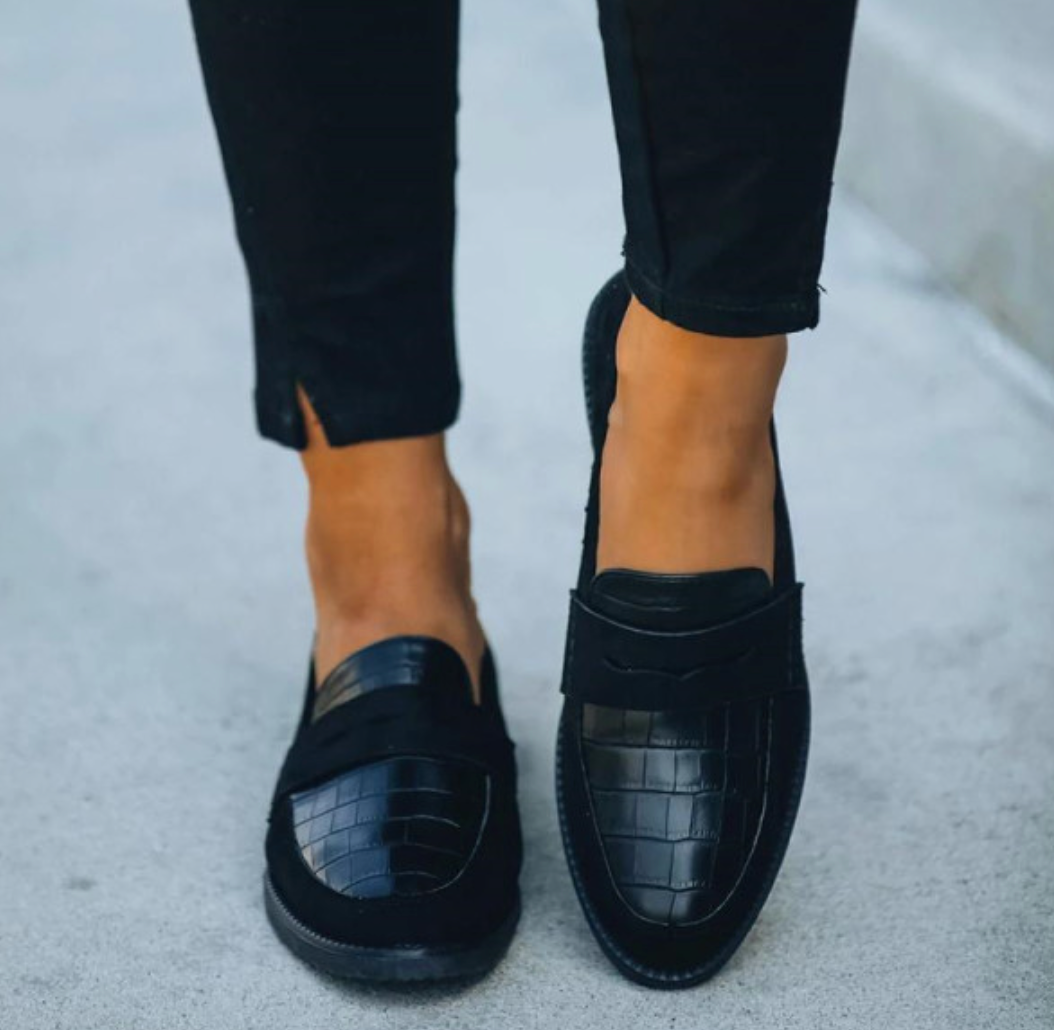 Women’s Luxury Leather Loafers – Classic Slip-On Shoes | All-Season Comfort, Office to Casual Wear