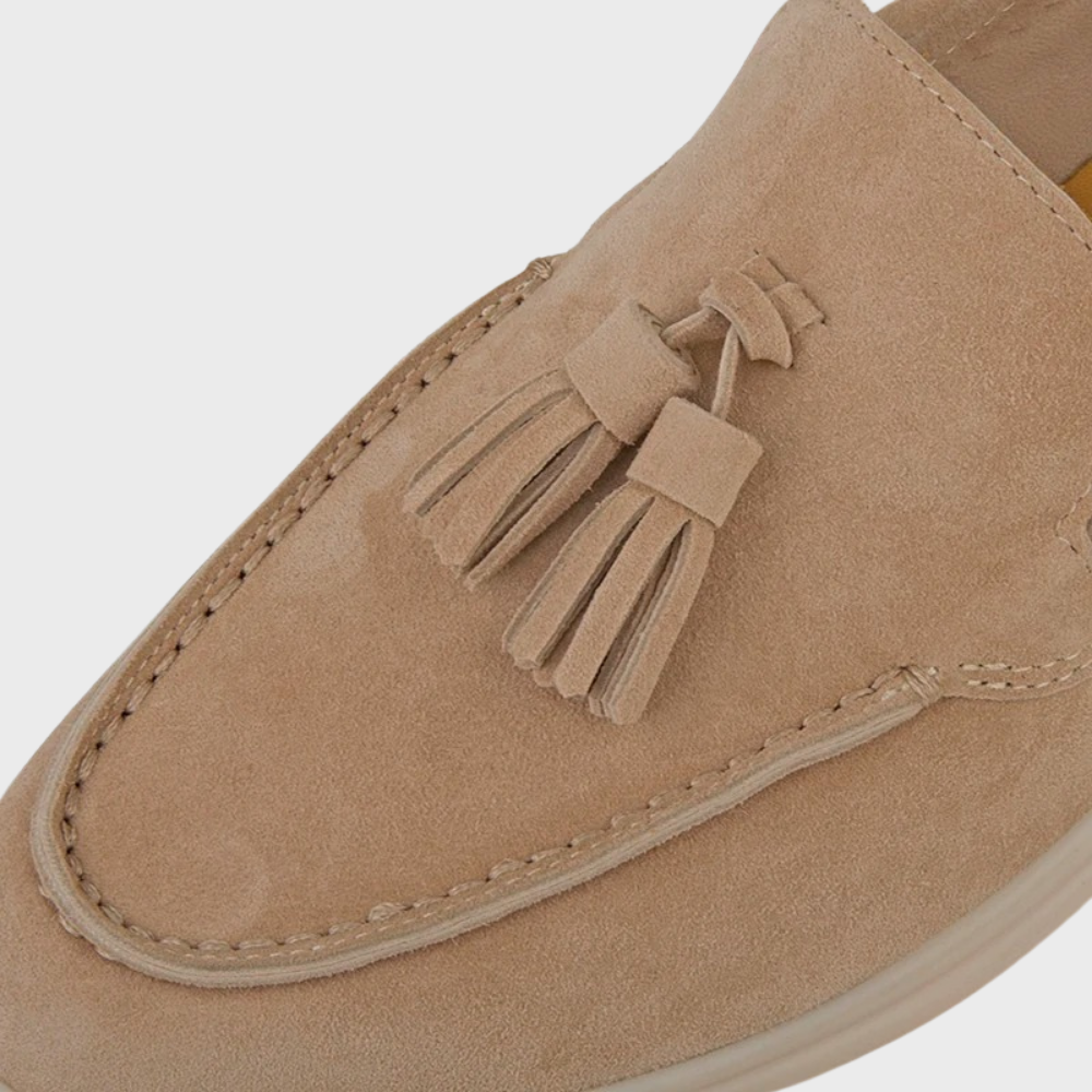 Men’s Suede Loafers - Tassel Slip-On - Moccasin Toe - Casual & Smart Dress Shoe