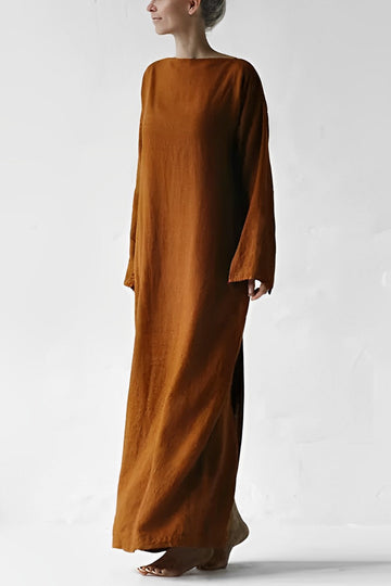 Women's Maxi Dress - Wrap Style - Long Sleeve Elegant Fit