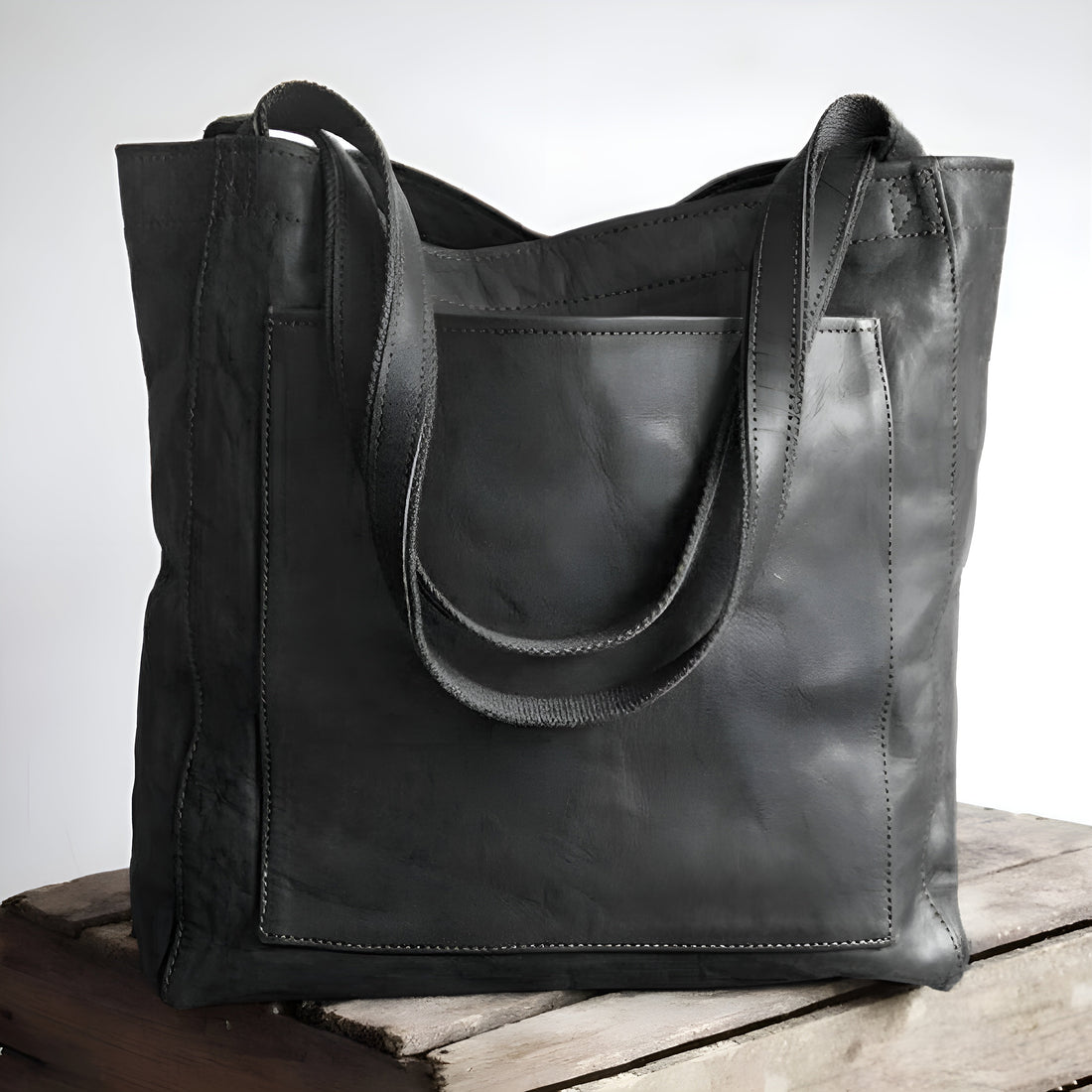 Vintage hobo leather handbag for women