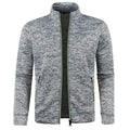 Man wearing an activewear long sleeve cardigan, zip-up style, for workouts or casual wear.