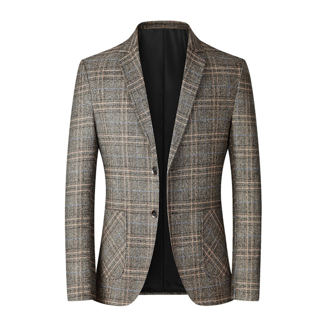 Men’s Blazer – Tailored Fit – Wool Blend – Notched Lapel – Two Button Closure