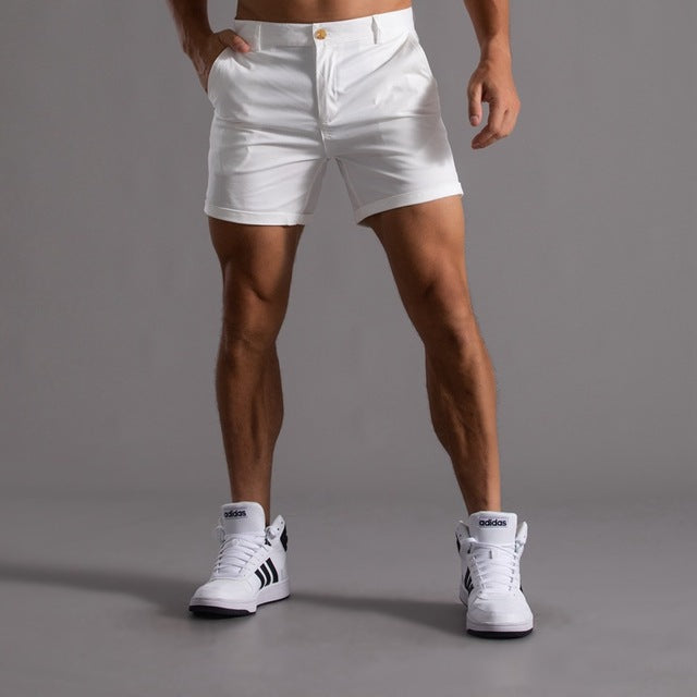 Men's Khaki Chino Shorts | Casual Breathable Knee-Length Summer Essentials
