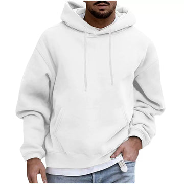 Men’s Hoodie – Fleece Fabric – Loose Fit – Kangaroo Pocket – Drawstring Hood