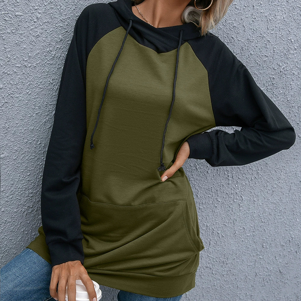 Women’s Hooded Sweatshirt – Relaxed Fit – Soft Knit – Long Sleeve – Kangaroo Pocket