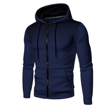 Men’s Hooded Cardigan Sweater – Slim Fit – Soft Knit – Zip Front – Ribbed Hem