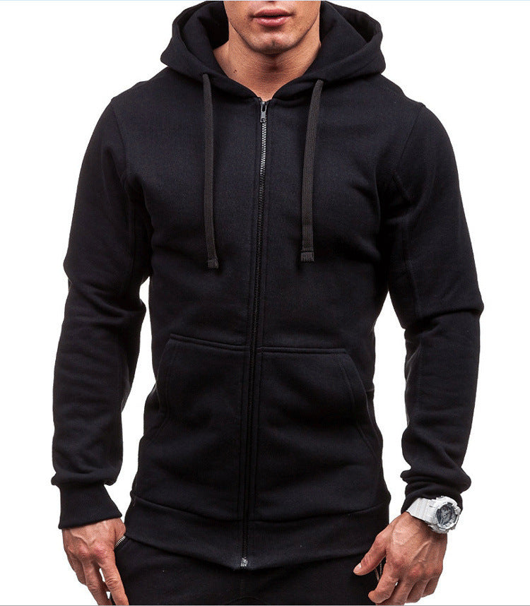 Men’s Hooded Sweatshirt Jacket – Cotton Blend – Regular Fit – Full Zip – Kangaroo Pockets