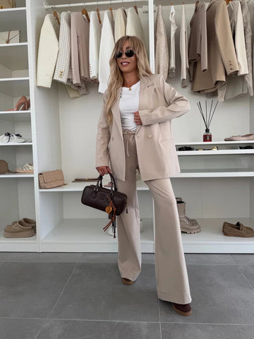 Women’s Two-Piece Blazer Set – Oversized Fit – Double-Breasted – Tailored Wide-Cut Design