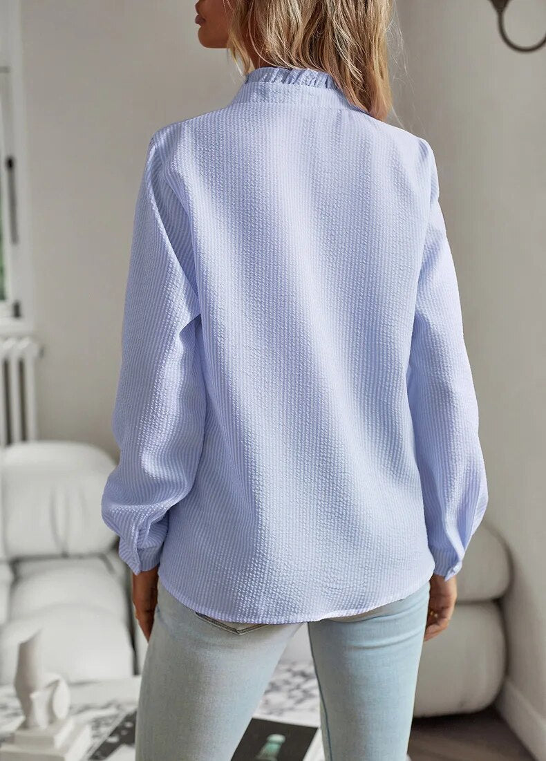 Elegant Long Sleeve Chiffon Blouse for Women
