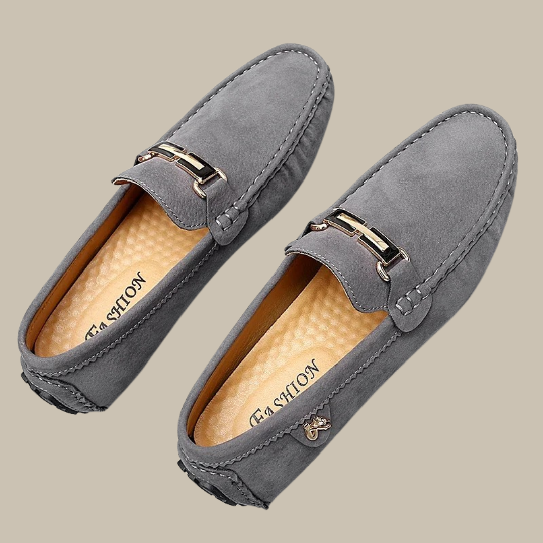 Suede loafer slip-on shoes for men