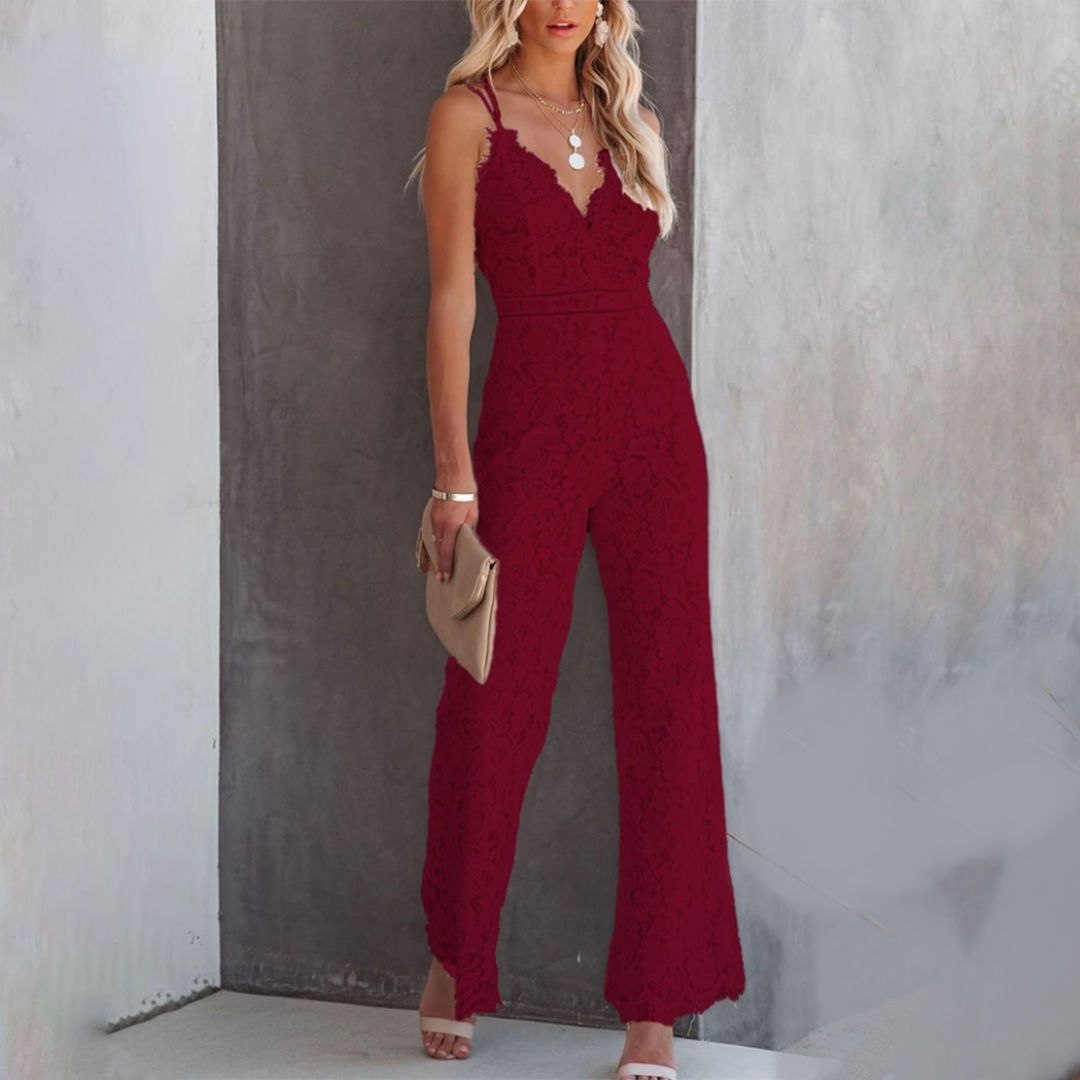 Elegant Wide-Leg Jumpsuit for Women – Chic Formal Outfit