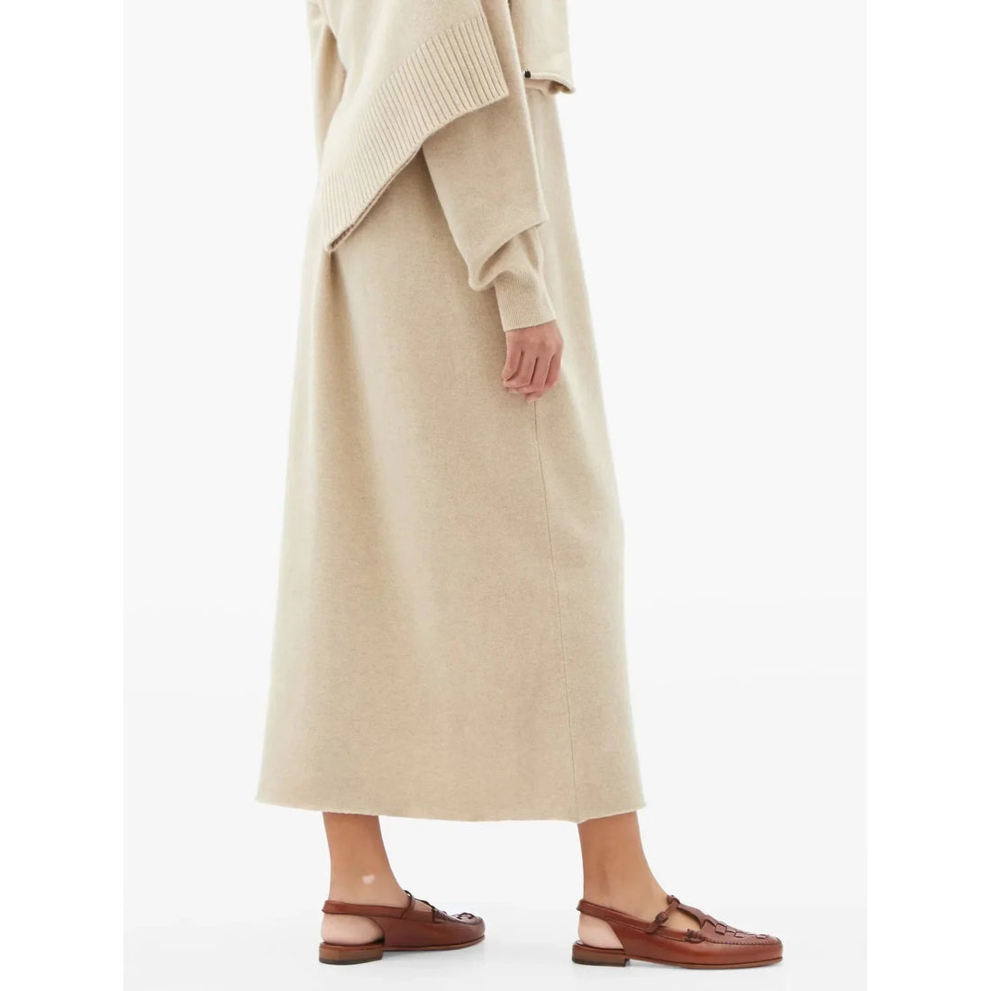 Women’s Leather Sandals – Woven Upper – T-Strap – Adjustable Buckle – Stitch Detail