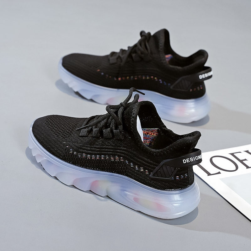 Women's Sneakers - Lightweight Cushioning - Slip-Resistant Sole