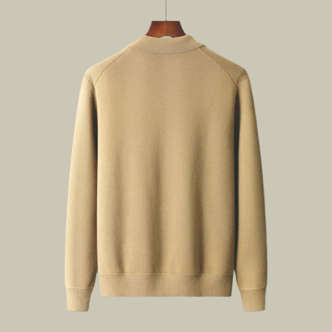 Men’s Cardigan – Relaxed Fit – Soft Knit – Button-Up Front – Classic Collar – Flap Pockets