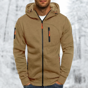 Men’s Outdoor Hoodie Jacket – Tailored Fit – Full Zip – Fleece-Like Warm Breathable