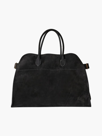 Suede double handle spacious bag for women