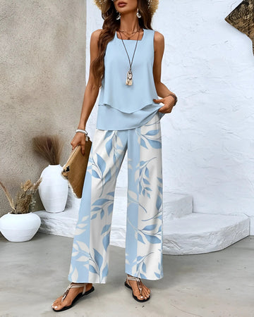 Chic Summer Two-Piece Outfit - Lightweight Luxury Ensemble for Women
