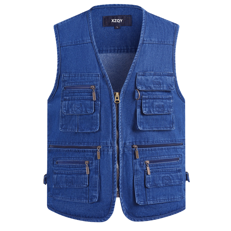 Men's Sleeveless Denim Jacket – Casual Lightweight Jean Vest
