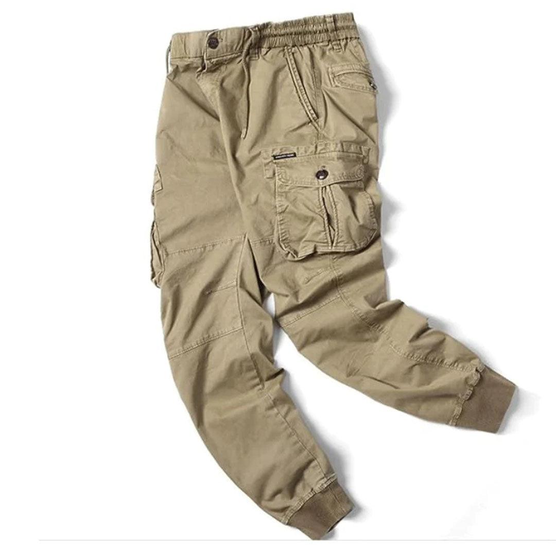 Men’s Cargo Jogger Pants - Relaxed Fit - Elastic Waist - Multiple Pockets