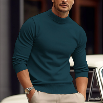 Men’s Pullover Sweater – Slim Fit – Cotton Blend – Ribbed Crew Neck – Long Sleeve