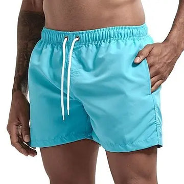 Men's Quick-Dry Swim Trunks | Breathable Board Shorts with Drawstring & Pockets