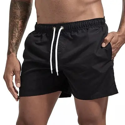 Men's Quick-Dry Swim Trunks | Breathable Board Shorts with Drawstring & Pockets