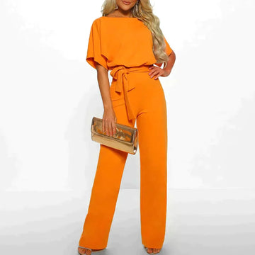 Elegant Women's Belted Jumpsuit | Stylish All-Season Design | Lightweight & Comfortable