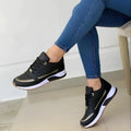 Breathable athletic sneakers for women; round toe, rubber sole, lace-up closure, ideal for spring & summer.