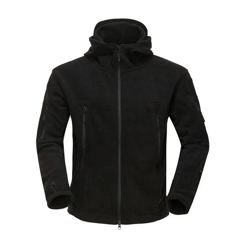 Men’s Fleece Jacket – Regular Fit – Hooded – Full Zip – Zippered Pockets – Outdoor Wear