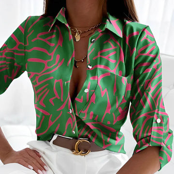 Button down collared shirt for women: long sleeve, classic fit, versatile wardrobe staple.