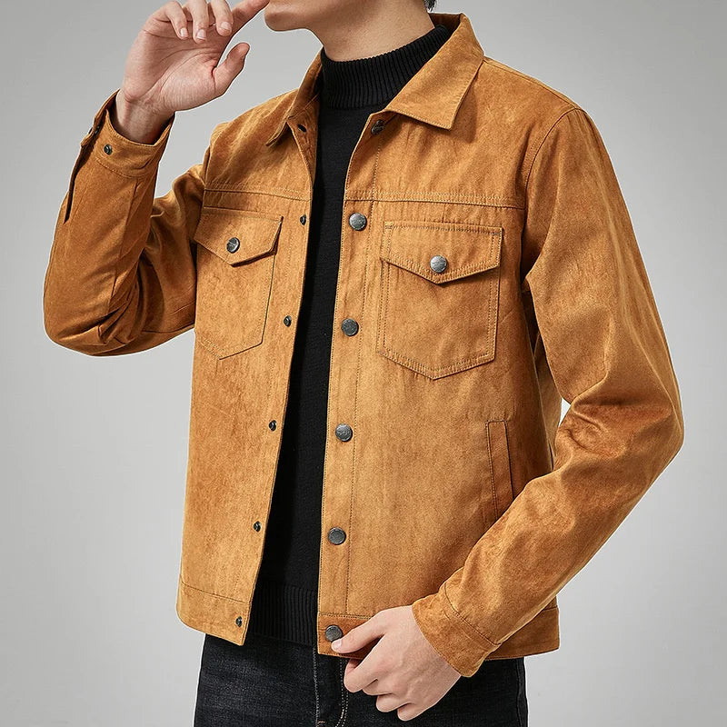 Men's All-Season Denim Trucker Jacket – Classic Fit, Durable, and Timeless Style