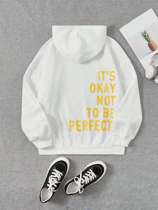 Women’s Hoodie – Oversized Fit – Cotton Blend – Long Sleeve – Statement Back Print