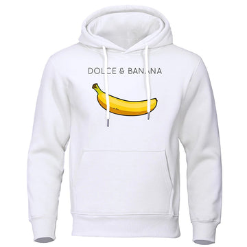 Men’s Hoodie – Relaxed Fit – Cotton Blend – Humorous Banana Graphic – Kangaroo Pocket