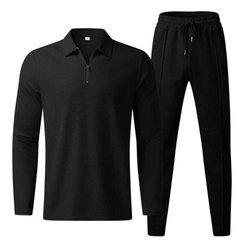 Men’s 2 Piece Set – Cotton Blend – Regular Fit – Long Sleeve Top – Tapered Leg Pants