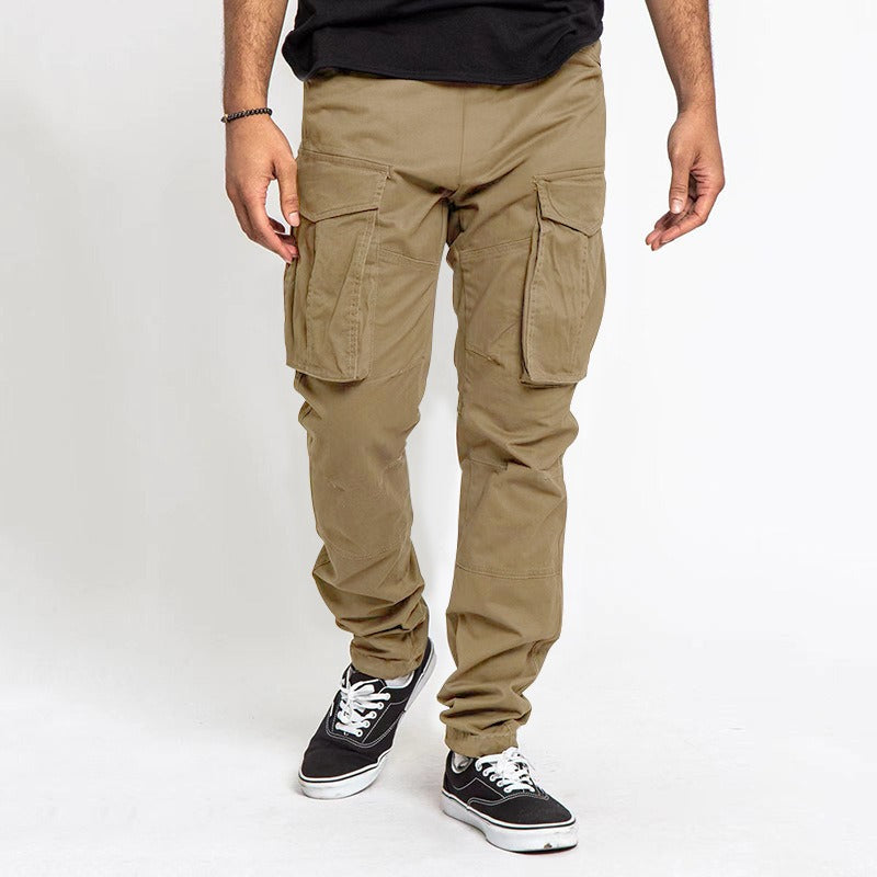 Men’s Cargo Pants – Loose Fit – Straight Leg – Multi-Pocket Utility Design