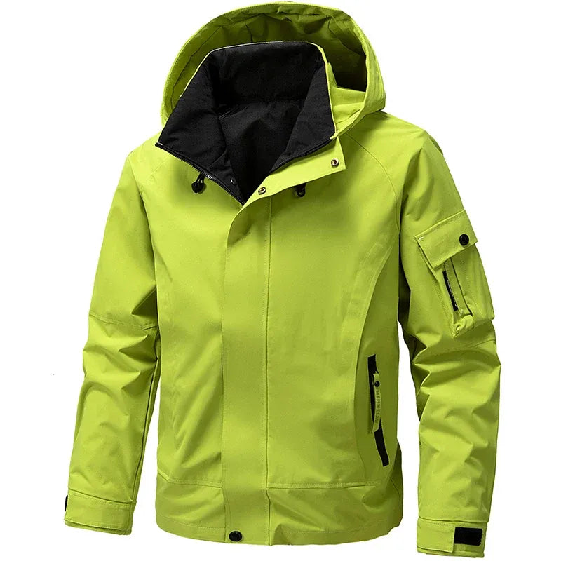 Men’s Jacket – Regular Fit – Weather Resistant – Hooded with Storm Flap and Pockets