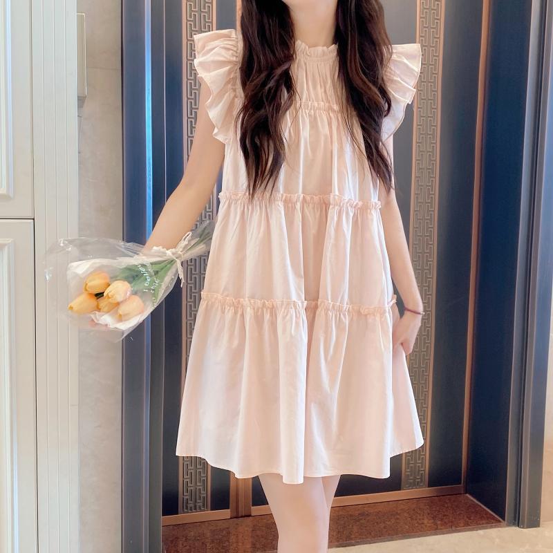 Women's Ruffled Sleeveless Dress - Tiered Layers - Elegant Casual Style