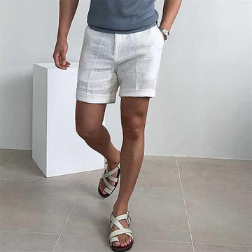 Men’s Shorts – Relaxed Fit – Mid-Thigh Length – Cuffed Hem – Breathable Casual Wear