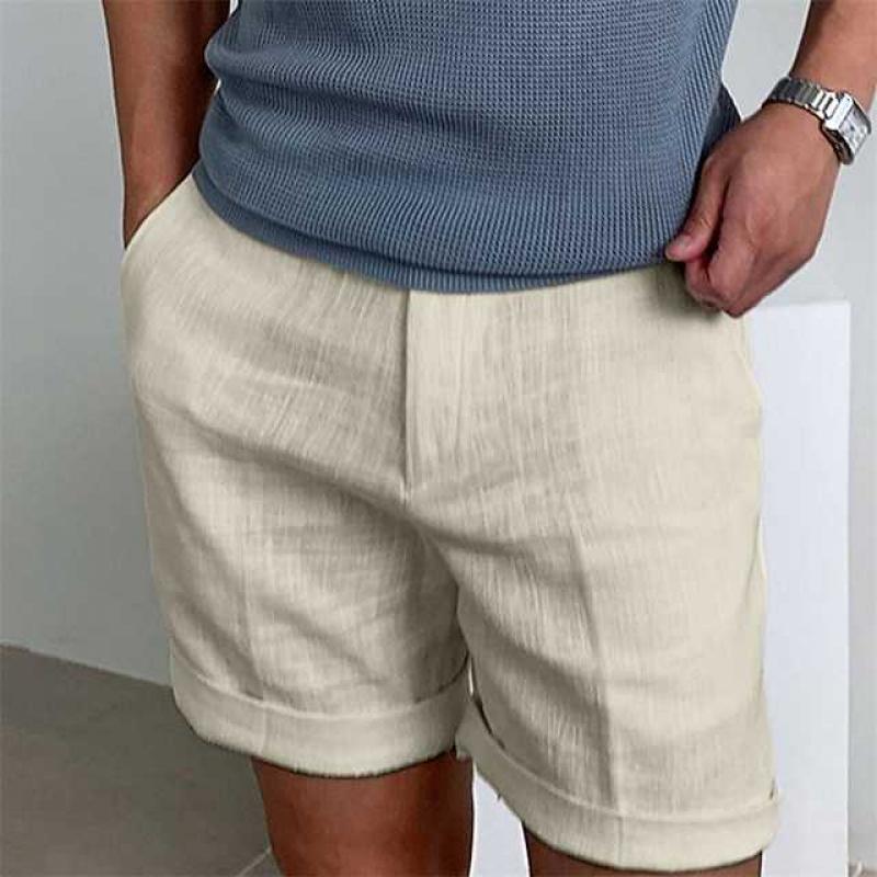 Men’s Shorts – Relaxed Fit – Mid-Thigh Length – Cuffed Hem – Breathable Casual Wear